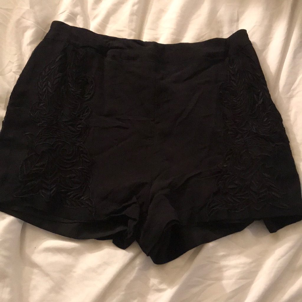 Forever 21 Embroidered High Waisted Shorts